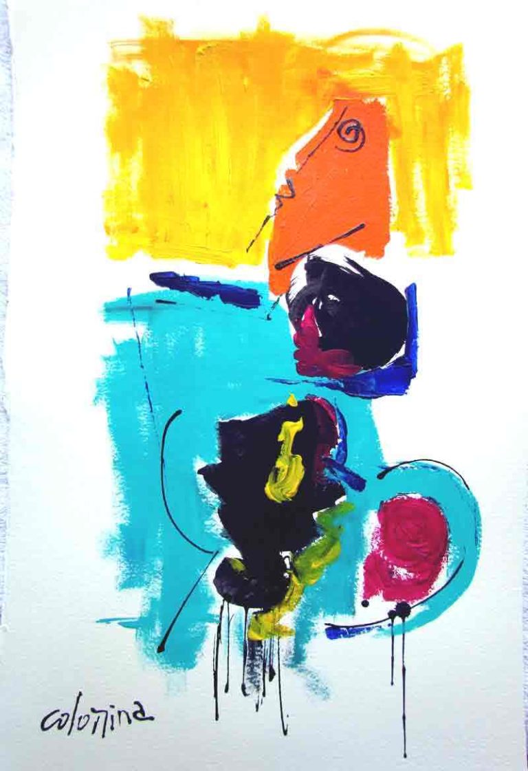Dessin Jorge Colomina - Le corps turquoise