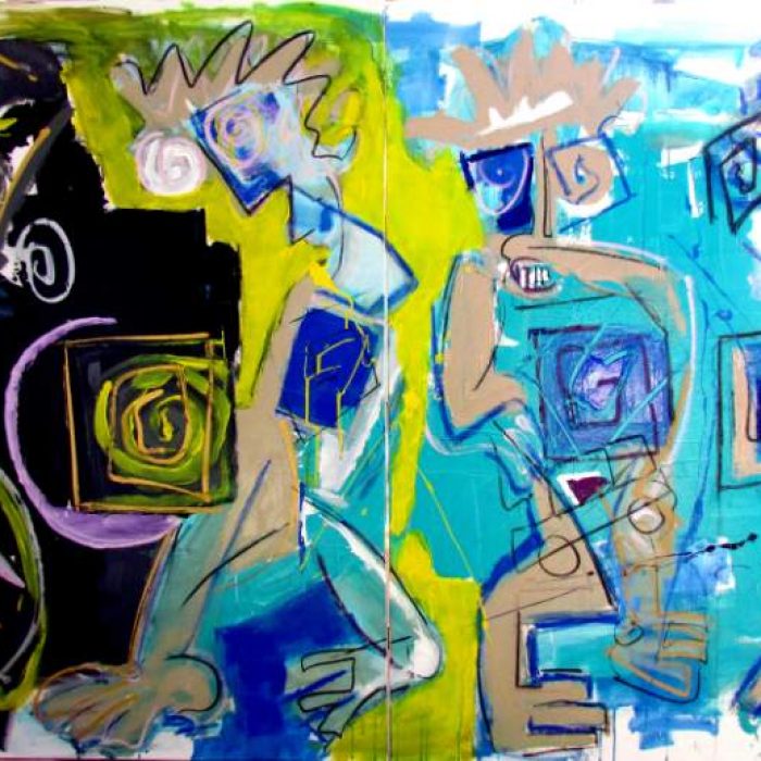 La vois-tu - Peinture Jorge Colomina